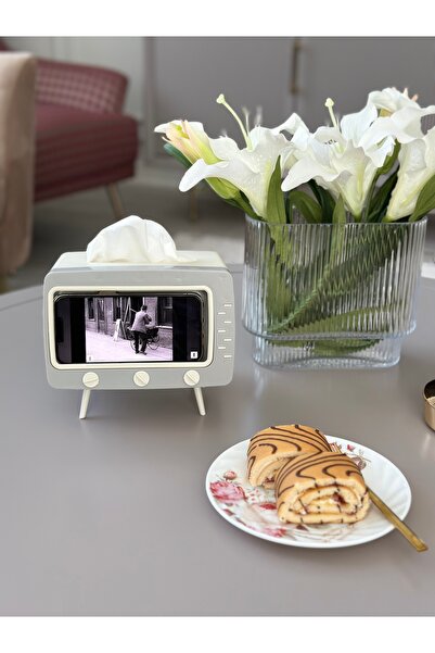 Genel Markalar Retro TV Peçetelik Telefon Tutucu