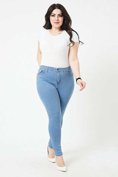 TRENDNATUREL Büyük Beden Battal Jeans Buz Mavi S.o.l.m.a.z (TOPARLAYICI)beden Tablomuz Mevcuttur