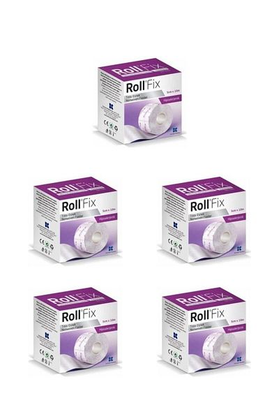 ROLLFİX رول فيكس شريط تثبيت مرن مضاد للحساسية 5 سم × 10 م 5 قطع