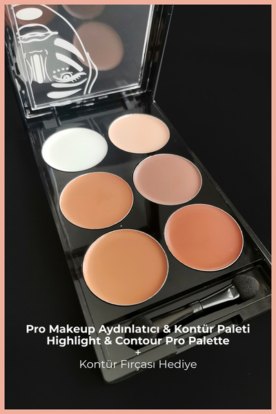 Nera Classy Professional Makeup Aydınlatıcı & Kontür Paleti - Highlight & Con...
