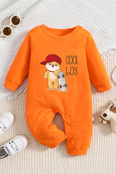 ADABEBEK Men's Jumpsuit - Cool Boy Skateboarder Bear Printed, Style 22375