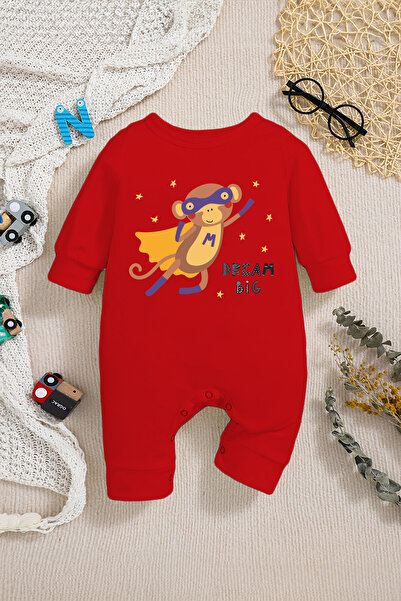 ADABEBEK Baby Boy Jumpsuit - Super Monkey Dream Big Print, Style 22340