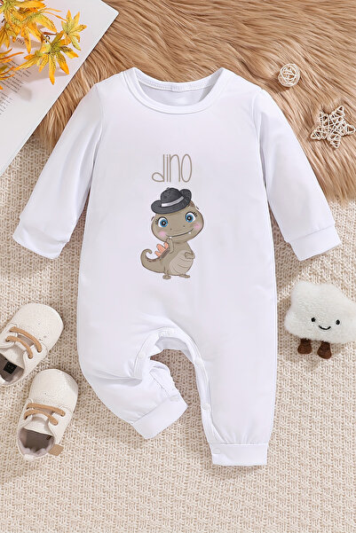 ADABEBEK Baby Boy Dino Jumpsuit - 100% Cotton 22399