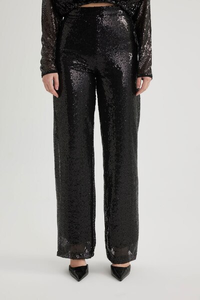 DeFacto Wide Leg Sequined Fabric Trousers B6654ax23wn