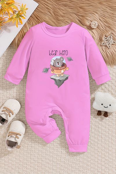 ADABEBEK بذلة أطفال قطنية 100% مطبوعة من Bear Hero - 22405