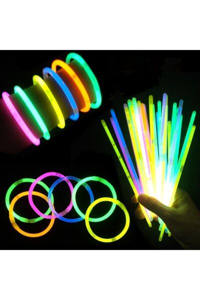 Niyet Işıklı Fosforlu Çubuk 50 Adet Kırılan Parti Aydınlatma 50 Aparat
