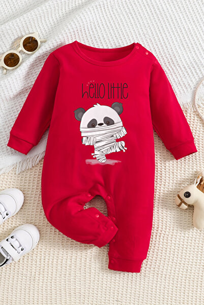 ADABEBEK Panda Printed 100% Cotton Baby Rompers - 22410