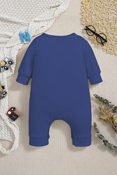 ADABEBEK New Season Little Bear Printed Baby Jumpsuit with Snap Fasteners - 22218