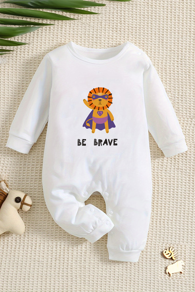 ADABEBEK New Season Baby Jumpsuit with Snaps at the Bottom - King Be Brave 22278