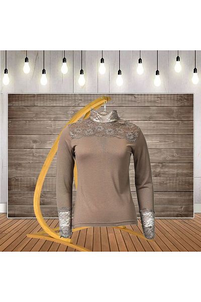 Serraa Lycra Ruched Long Collar Badi Body