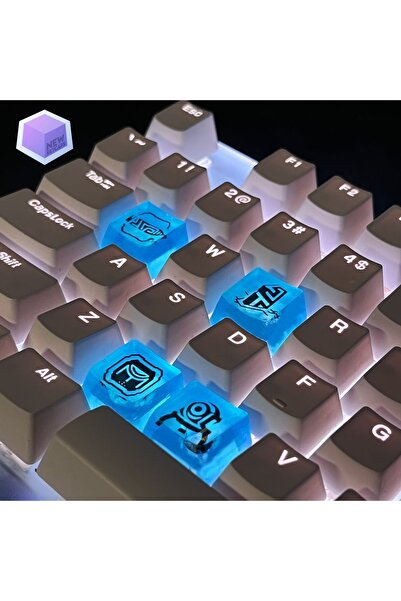New Keycaps Valorant Chamber Tuşları Q-E-X-C Mekanik Klavye Tuşu Artisan Keycaps