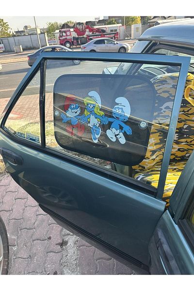 TKY Printed Side Window Curtain Accessory Srn Set of 2 (Suitable for All Cars.)