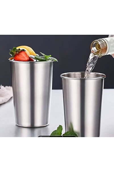 Metler Jumbo Boy Uzun Ömürlü Büyük Meşrubat Bardağı,Meşrubat İçecek Bardak (Alüminyum)  2 Adet