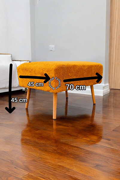 BEYLERBEYİ Retro Gürgen Ceviz Renk Ahşap Ayaklı Geniş Oturum Alanlı Özel Tasa...