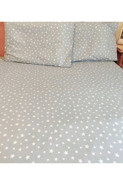 Totem Ranforce Patterned Star Elastic Sheet Set