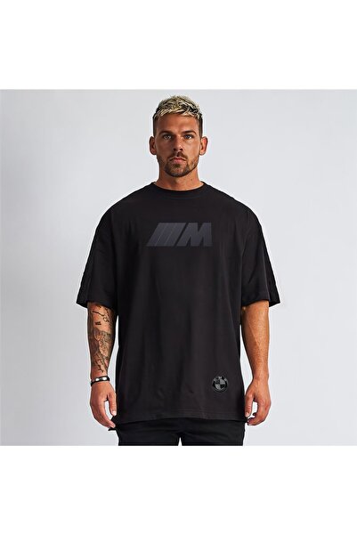 swOzz تي شيرت قطني كبير الحجم مطبوع عليه شعار BMW وM للجنسين