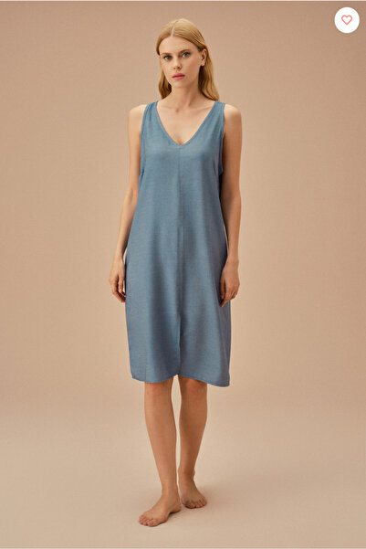 SUWEN Denim Günlük Elbise - DENIM