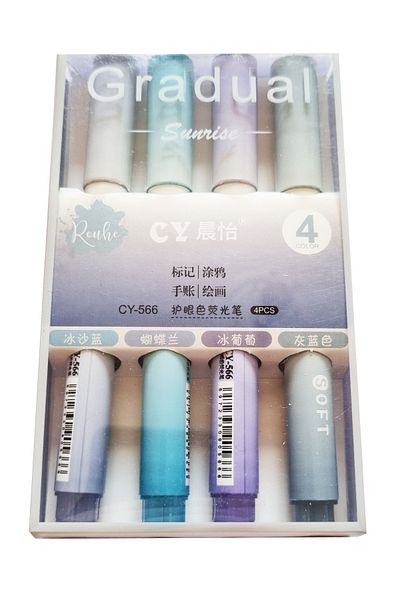 Modellino 4 Gradual Highlighter Pens - 1 Pack with Color Tones Options