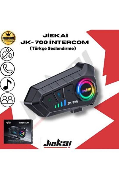 JK TEZ MOTOR JİEKAİ JK-700 MOTOSİKLET KASK İNTERCOMU RGB'Lİ