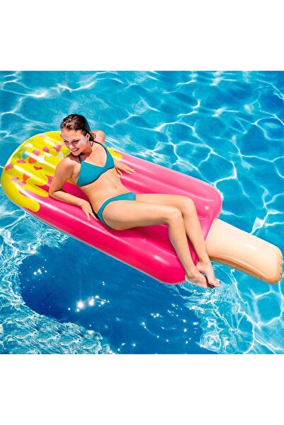 Intex Dondurma Deniz Yatağı -Dondurma Şişme Deniz Yatağı-Renkli Dondurma Deni...