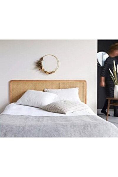 NAPOLYON Doğal Ahşap Hazeranlı Yatak Başlığı