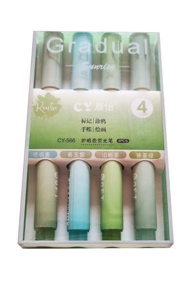 Modellino 4 Gradual Highlighter Pens - 1 Pack with Color Tones Options