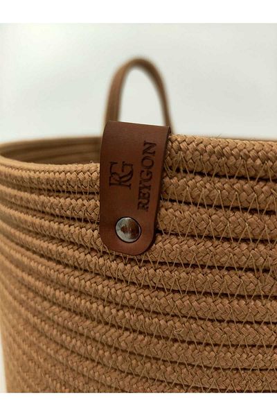 REYGON TEKSTİL Multipurpose Wicker Basket, Bath Basket, Decor Basket, Towel Basket 26 X 20 S28