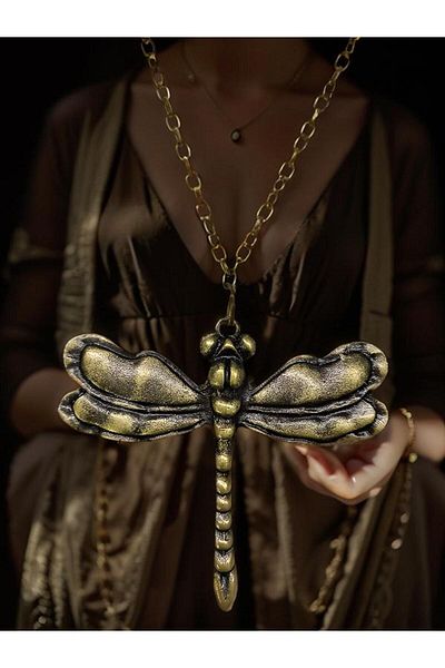 whocares Unisex Large Water Spirit Symbol Chain Necklace - Antique Color Quality