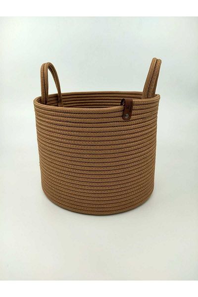 REYGON TEKSTİL Multipurpose Wicker Basket, Bath Basket, Decor Basket, Towel Basket 26 X 20 S28