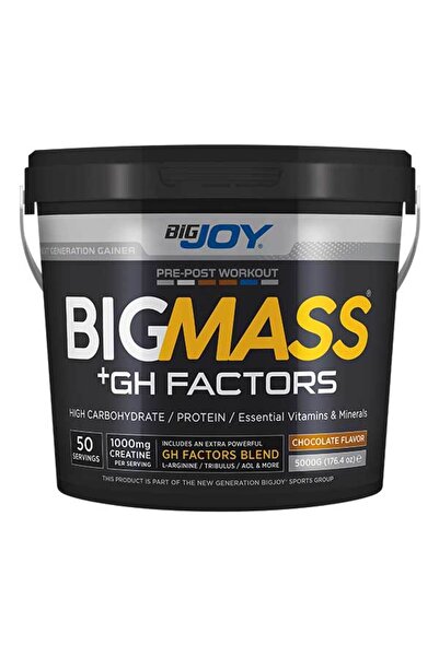 Bigjoy Sports Çikolata Aromalı Mass Gainer Gh Factors 5 Kg 50 Servis Karbonhidrat Tozu
