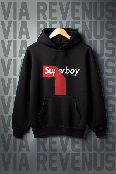 Vordevia Суперхлопчик Кенгуру з принтом - 3 нитки, широкий крій, капюшон