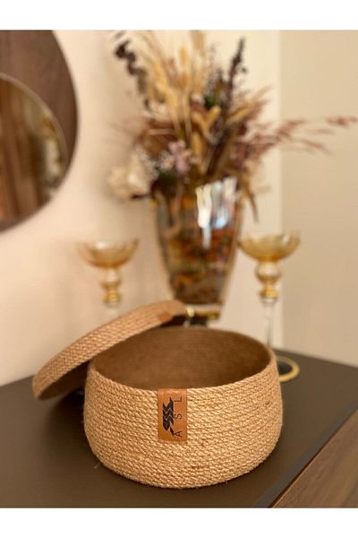 ASL CONCEPT Ψάθινο καλάθι γιούτας 25x11