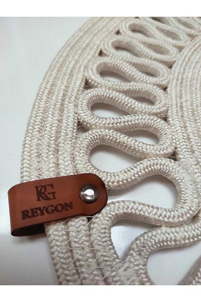 REYGON TEKSTİL wicker braid wavy jute woven SNAIL CUP PLATE AMERICAN SERVICE E8
