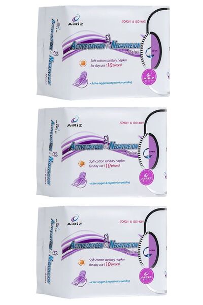 Airiz Hygienic Women's Pads 10-Piece Day Pads (3 Pack of 10)