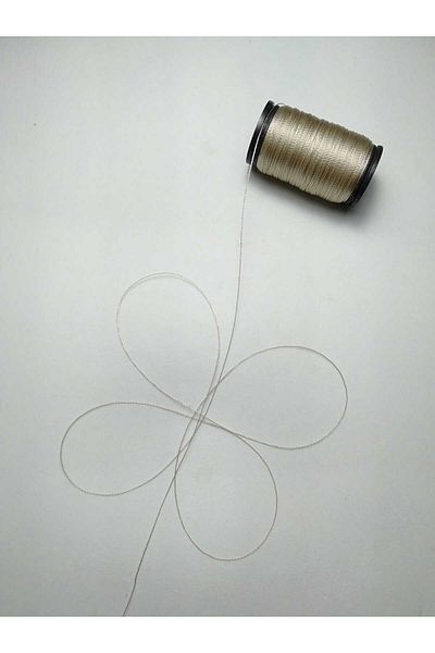 Eskişehir hobi sanat 0,2 mm 30 μέτρα κορδόνι χάντρες προσευχής σκούρο μπεζ χρώμα (πιο λεπτό κορδόνι χάντρες προσευχής)