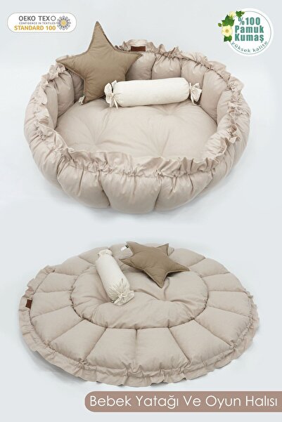 mordesign Bebek Yatağı ve Oyun Halısı, Babynest, Yenidoğan Oyun Halısı,  Açılır/Kapanır Yatak, Bloom Serisi