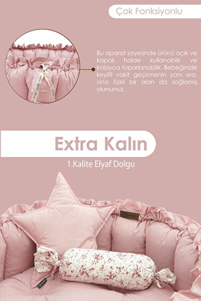 mordesign Bebek Yatağı ve Oyun Halısı, Babynest, Yenidoğan Oyun Halısı,  Açılır/Kapanır Yatak, Bloom Serisi