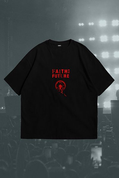 Grove Fashion Louis Tomlinson Faith in the Future Unisex Oversize T-shirt - Front Printed