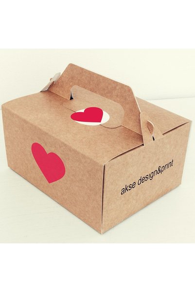AKSE DESIGN PRINT Heart Sticker 100 Pieces 4 cm Gift Wrapping Sticker