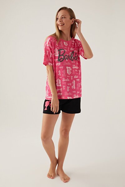 Barbie Comfortable Light Fuchsia Women's Shorts Set
