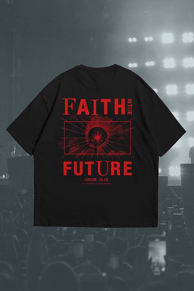 Grove Fashion Louis Tomlinson - Faith in the Future London Unisex Oversize T-shirt Back Printed