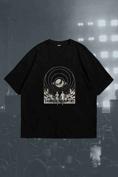 Grove Fashion Tricou oversize unisex cu imprimeu Louis Tomlinson Faith In The Future Saturn