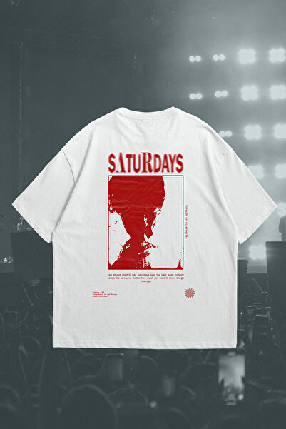 Grove Fashion Louis Tomlinson Saturdays Back Printed Unisex Oversize T-Shirt