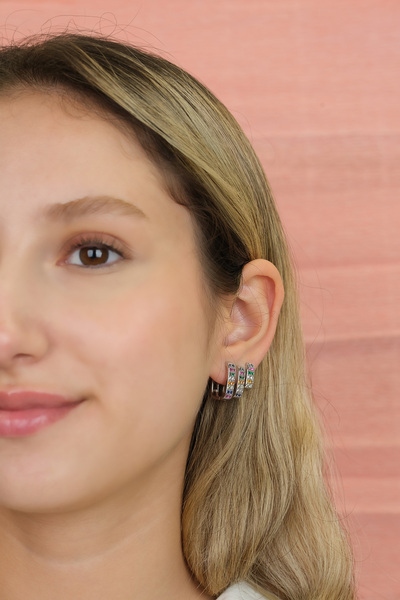 Jack Ferrero KADIN ÇELİK RENK ATMAZ  KÜPE