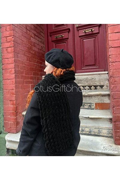 AidaAstrid Puffy El Örgüsü Atkı (60 farklı renk seçeneği )