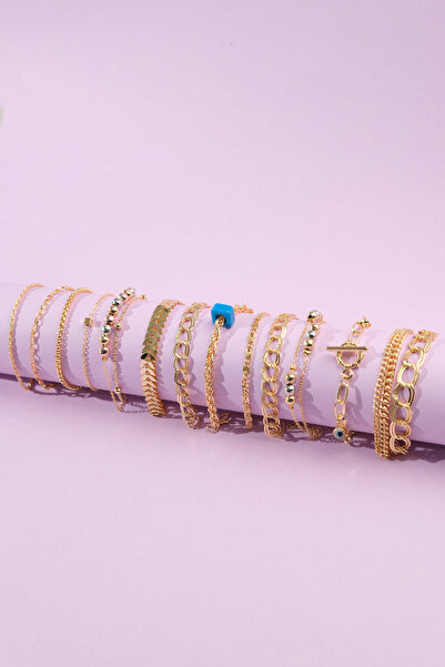 Jack Ferrero Kadın Bileklik Kombin Seti Altın Kaplama