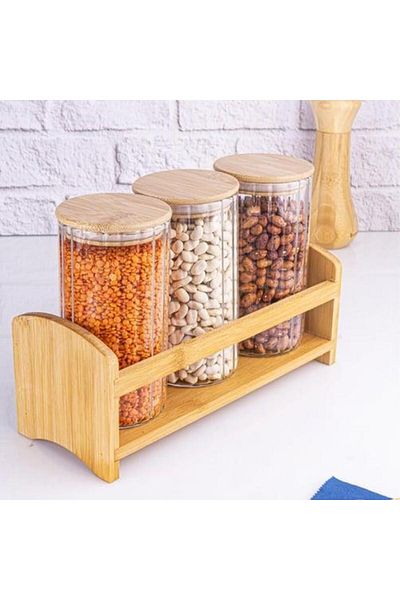 Bambum Jack B5588 - 4 Piece Spice Rack Set with Stand