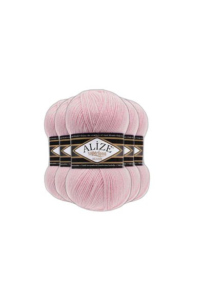 Alize 5 τεμάχια Superlana Classic Πλεκτό Χέρι Πλεκτό Σπάνιο Πούδρα 161