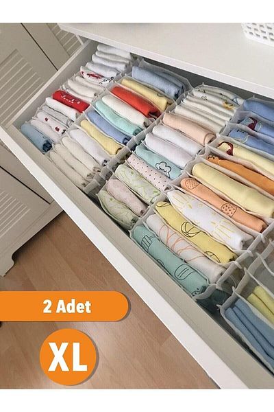 she berrak 2 bucăți - Organizator sertar Xlarge cu 8 compartimente 31 X 36 X 12