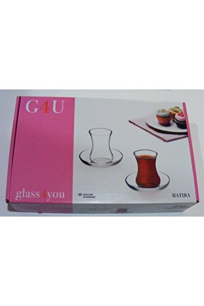 Paşabahçe Glass4you 12li Çay Takımı 6 Bardak 6 Tabak